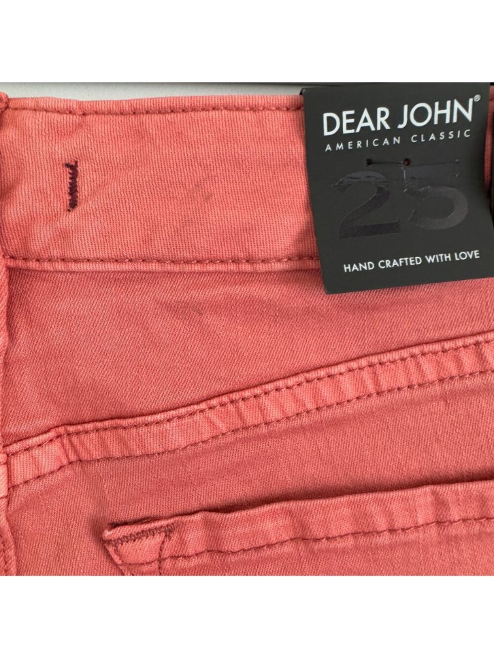 Dear John Women Coral Denim American Classic Mid Rise Short Size 25 - Picture 5 of 6